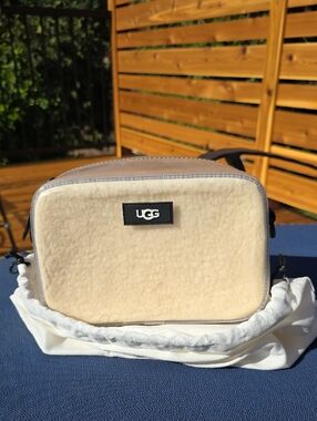 UGG Cream Transparent  Over Natural Shearling Bag